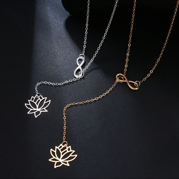 5 for $25 Infinity Lotus Necklace - Picture 5 of 8